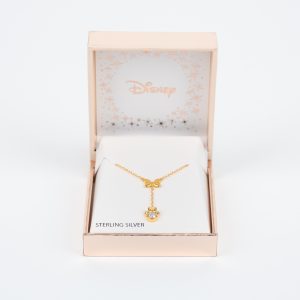 Colar Disney - Minnie Mouse - Laço dourado e minnie. Loja online