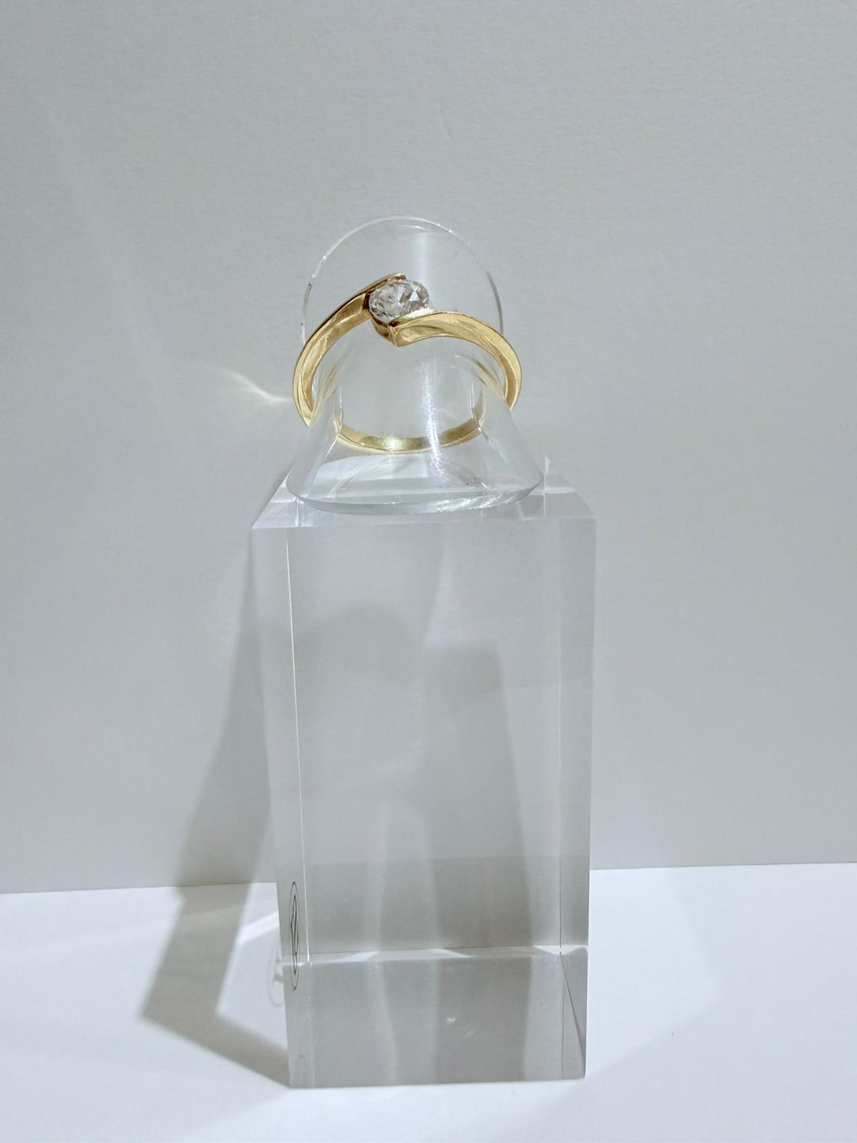 ANEL NOIVADO SOLITARIO OURO 7